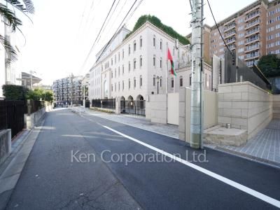 Road on the facade