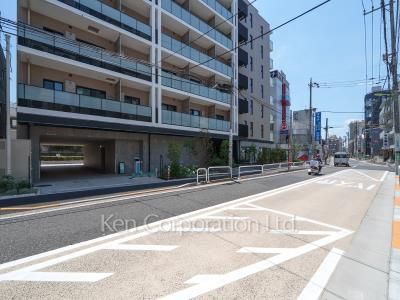 Road on the facade