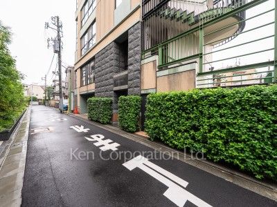 Road on the facade