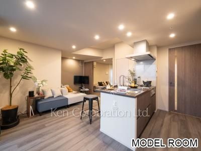 Living-Dining ※Staged Unit ※Photo of the same layout on 14 floor. Decoration and fixture may differ.