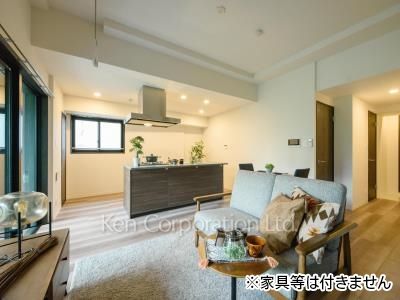 Living-Dining ※Unfurnished ※Photo of the same layout on 3 floor. Decoration and fixture may differ.