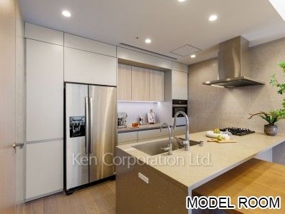 Kitchen ※Staged Unit ※Photo of the same layout on 31 floor. Decoration and fixture may differ.