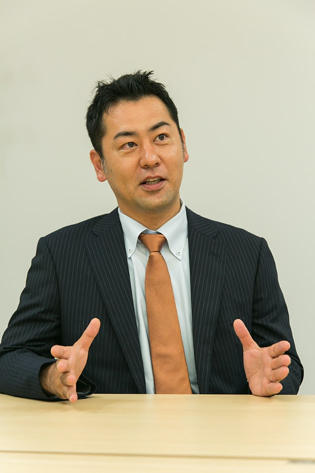 写真：Yuto Sasai, a member of the Office Leasing Department, Ken Corporation