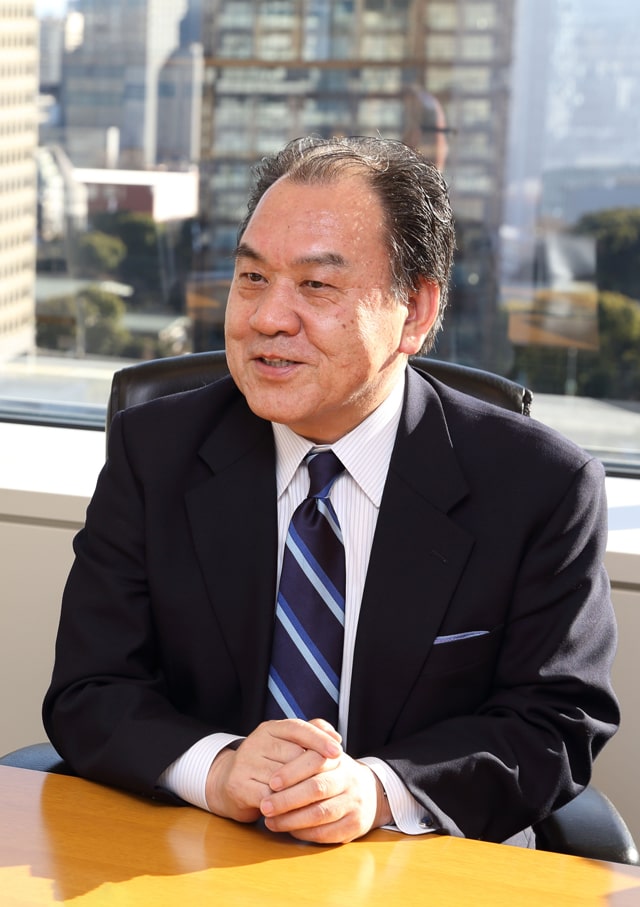 写真：Mr. Tsuneo Tanaka President of Sunrise Company Limited